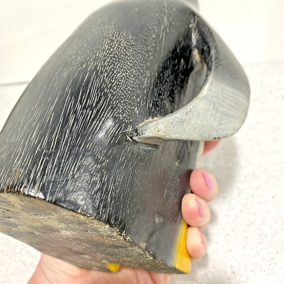 Vintage Carved Wooden Penguin Bird Figure Handcrafted Painted Primitive Folk Art - Picture 12 of 13